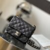 Chanel Black & Gold Caviar Leather Classic CF Quilted Chain Bag