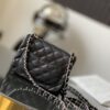 Chanel Black & Gold Caviar Leather Classic CF Quilted Chain Bag