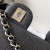Chanel Black & Gold Caviar Leather Classic CF Quilted Chain Bag