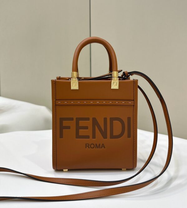 Fendi Sunshine Mini Tote Bag – Brown