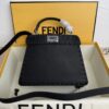 Black Small Peekaboo ISeeU Textured Calfskin Handbag