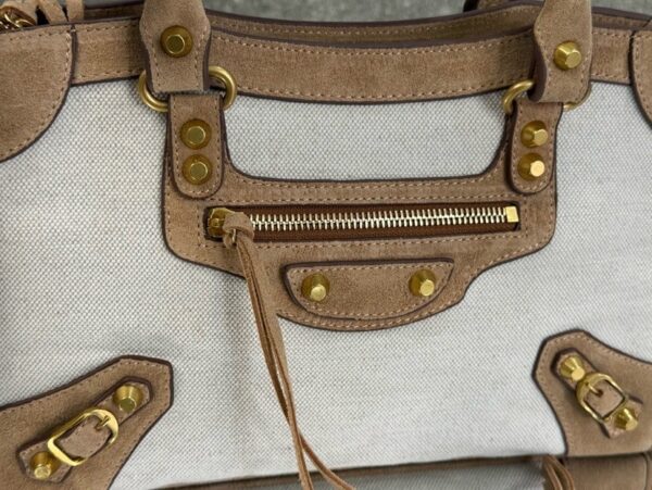 sy_no_19EAB64301947B3006A8DB39630C8C11_5 Balenciaga Le City Medium Canvas Motorcycle Bag