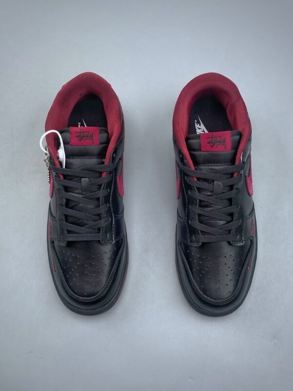 sy_no_19F333D0B114599B521B3396C295FED7_4 Nike Dunk Low Custom x Stüssy “Black / Burgundy” Sneakers