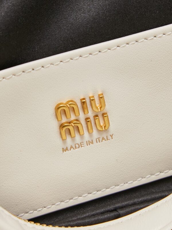 sy_no_19FAE9EBAB0F050DCB65C17D05515A27_8 New Miu Miu White Flap Bowling Bag – Versatile Women's Commuter Bag (Long-Handle Shoulder/Underarm/Handheld Style)