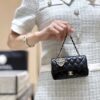 Chanel 25A Classic Flap (CF) Series Mini Matelassé Lambskin Bag with Pearl Charm (Shoulder/Crossbody)