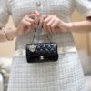 Chanel 25A Classic Flap (CF) Series Mini Matelassé Lambskin Bag with Pearl Charm (Shoulder/Crossbody)