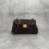 sy_no_1AC760849A8D20E53455D43CB051CE46_0 Miu Miu Matelassé Ruched Leather Flap Shoulder / Crossbody Bag — Heather Brown