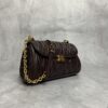 sy_no_1AC760849A8D20E53455D43CB051CE46_2 Miu Miu Matelassé Ruched Leather Flap Shoulder / Crossbody Bag — Heather Brown