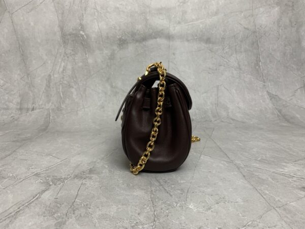 sy_no_1AC760849A8D20E53455D43CB051CE46_3 Miu Miu Matelassé Ruched Leather Flap Shoulder / Crossbody Bag — Heather Brown