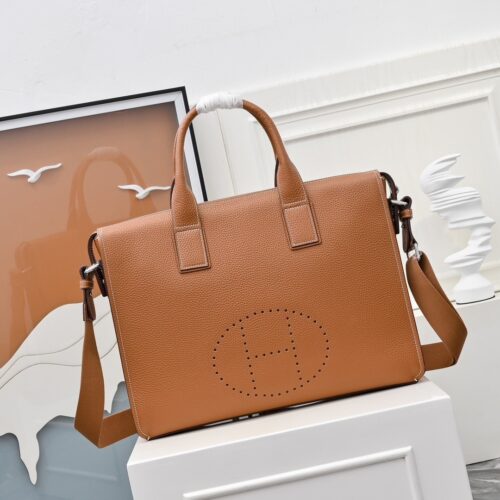 sy_no_1B027DD39460C1F0B44B6CCF38182934_0 New Hermès Men's Briefcase – Leather Handheld & Shoulder Bag