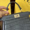 sy_no_1B485795B6BE0281FAF3466638965DE1_7 Fendi Peekaboo Crocodile-Embossed Leather Bag – Dark Gray