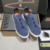 sy_no_1BD4C188994D8D30E91C1113F323B3B9_0 Navy Suede Triple-Cross Slip-On Casual Shoes