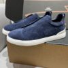 sy_no_1BD4C188994D8D30E91C1113F323B3B9_2 Navy Suede Triple-Cross Slip-On Casual Shoes