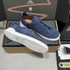 sy_no_1BD4C188994D8D30E91C1113F323B3B9_5 Navy Suede Triple-Cross Slip-On Casual Shoes