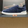 sy_no_1BD4C188994D8D30E91C1113F323B3B9_7 Navy Suede Triple-Cross Slip-On Casual Shoes