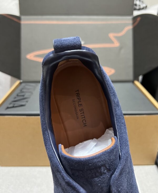 sy_no_1BD4C188994D8D30E91C1113F323B3B9_8 Navy Suede Triple-Cross Slip-On Casual Shoes
