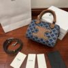 sy_no_1C49104C5EE8D400C51BFE14D2D4F398_0 CELINE Triomphe Denim Boston Bag