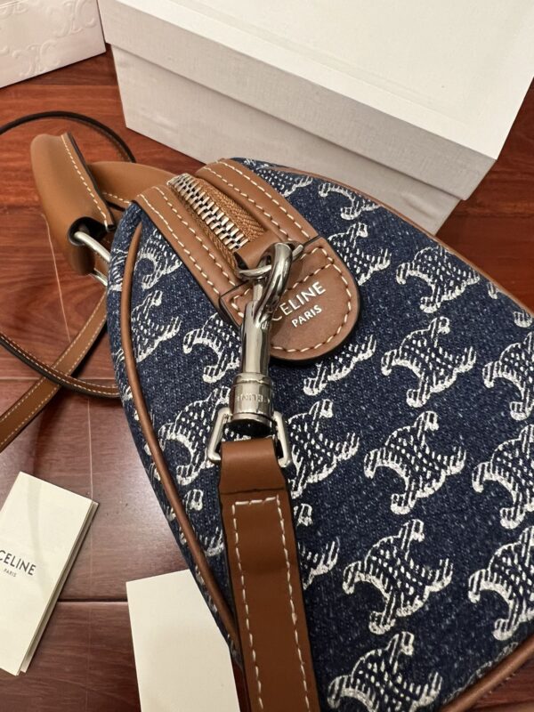 sy_no_1C49104C5EE8D400C51BFE14D2D4F398_6 CELINE Triomphe Denim Boston Bag
