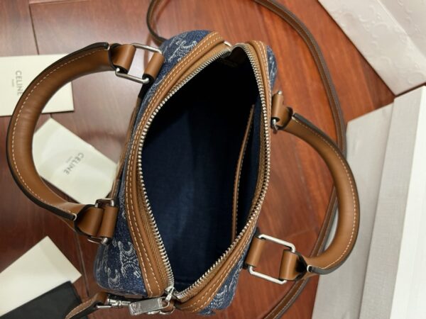 sy_no_1C49104C5EE8D400C51BFE14D2D4F398_8 CELINE Triomphe Denim Boston Bag