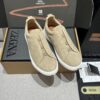 sy_no_1C65C9F7F761873A58DF70FE18B1D6D1_0 Navy Suede Triple-Cross Slip-On Shoes