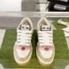 sy_no_1C75025ABE42E338EE5C9FDF3A73EDF2_0 Gucci Screener Sneaker in Beige GG Canvas & White with Pink Accents & Double G Logo