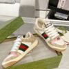sy_no_1C75025ABE42E338EE5C9FDF3A73EDF2_4 Gucci Screener Sneaker in Beige GG Canvas & White with Pink Accents & Double G Logo