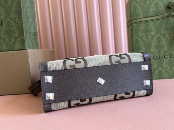 Gucci Diana Small Bamboo Top Handle Bag – Brown Canvas & Black Leather