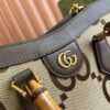 Gucci Diana Small Bamboo Top Handle Bag – Brown Canvas & Black Leather