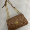 sy_no_1EAFC6C1DE24CCDA9A7E5ABF9E0E77FE_6 Caramel Matelassé Flap Shoulder / Crossbody Bag