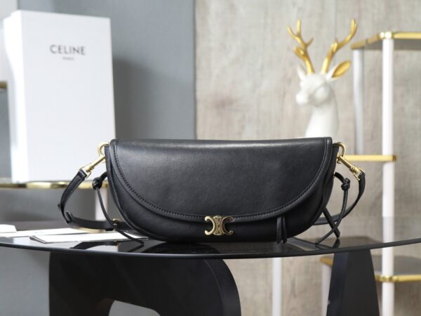 sy_no_1F11CA32350E0834EA4A6924C114DBE2_0 Celine Soft Triomphe Half-Moon Bag