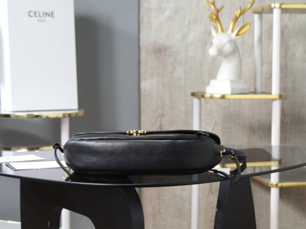 sy_no_1F11CA32350E0834EA4A6924C114DBE2_5 Celine Soft Triomphe Half-Moon Bag