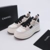 sy_no_1F247F228B3953B93D8607AF14ED29A1_0 Cream, Light Grey & Black Suede Platform Sneakers