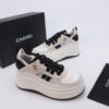 sy_no_1F247F228B3953B93D8607AF14ED29A1_4 Cream, Light Grey & Black Suede Platform Sneakers