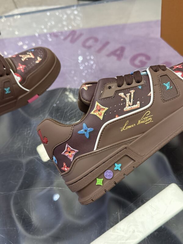 sy_no_211CB74F14F48A2D8C5819ADC673BA13_7 Louis Vuitton LV Trainer Maxi Deep Brown & Multicolor Monogram Sneakers