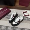 sy_no_21CB02F14890A04606235B99A25B5987_2 Gucci Re-Web Sneaker in Black & White Leather with Web Stripe