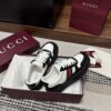 sy_no_21CB02F14890A04606235B99A25B5987_5 Gucci Re-Web Sneaker in Black & White Leather with Web Stripe