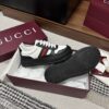 sy_no_21CB02F14890A04606235B99A25B5987_8 Gucci Re-Web Sneaker in Black & White Leather with Web Stripe