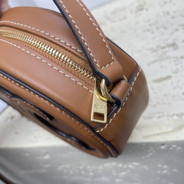sy_no_2222614781C0794A9922930147CFEAF9_5 Brown Triomphe Small Oval Crossbody Bag