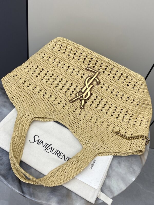 sy_no_223BD04B698EDE153F89A185C778EC57_11 YSL Small Icare Woven Tote – Beige & Gold