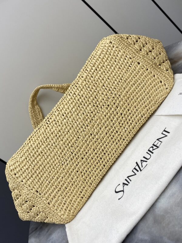 sy_no_223BD04B698EDE153F89A185C778EC57_3 YSL Small Icare Woven Tote – Beige & Gold