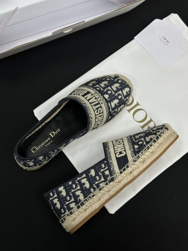 sy_no_2375D9CADD8BDA044A22FA1F0A6B9CFD_3 Dior Granville Espadrille Sneakers in Navy Blue Oblique