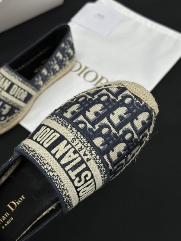 sy_no_2375D9CADD8BDA044A22FA1F0A6B9CFD_5 Dior Granville Espadrille Sneakers in Navy Blue Oblique