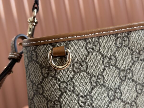 sy_no_23A0432E175D1F04960AA8DC07C1C1E2_5 GG Emblem Small Shoulder Bag – Beige & Dark Brown GG Coated Canvas