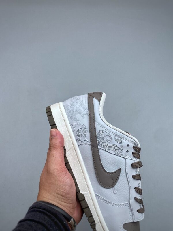 sy_no_2405F6084491558BF7D7B5AE443A48B4_5 Nike Dunk Low Custom “Grey Brown / Cloud Wave” Sneakers