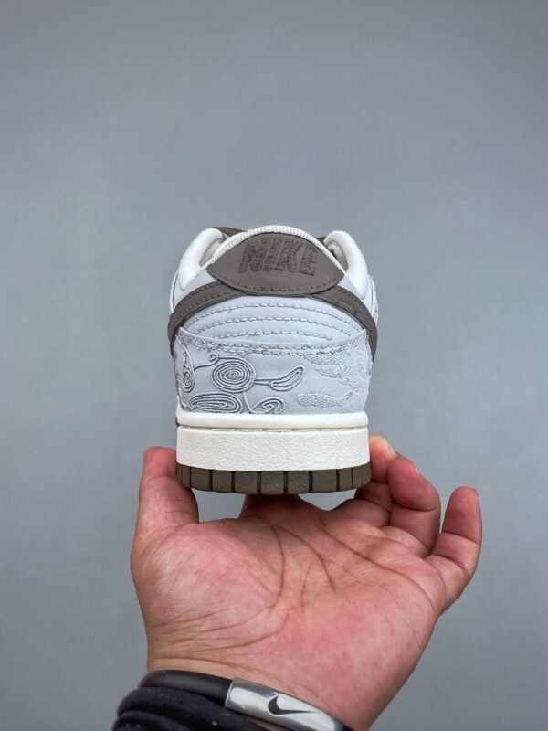 sy_no_2405F6084491558BF7D7B5AE443A48B4_6 Nike Dunk Low Custom “Grey Brown / Cloud Wave” Sneakers