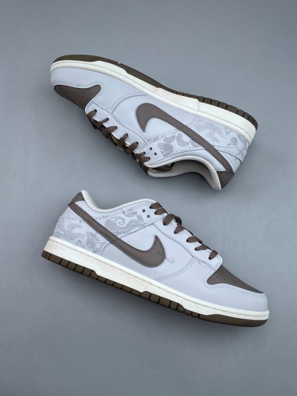 sy_no_2405F6084491558BF7D7B5AE443A48B4_8 Nike Dunk Low Custom “Grey Brown / Cloud Wave” Sneakers