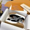 sy_no_247A454D5A4F2D7DDC823524A28E8222_0 Louis Vuitton LV Groovy Black Suede & Caramel Gum Sole Chunky Skate Sneakers