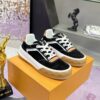 sy_no_247A454D5A4F2D7DDC823524A28E8222_1 Louis Vuitton LV Groovy Black Suede & Caramel Gum Sole Chunky Skate Sneakers