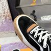 sy_no_247A454D5A4F2D7DDC823524A28E8222_6 Louis Vuitton LV Groovy Black Suede & Caramel Gum Sole Chunky Skate Sneakers