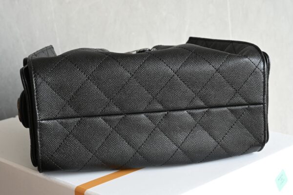sy_no_2498FD848C1795C57D909FB466272D1E_3 Chanel Mini Hobo Shoulder Bag in Grained Calfskin with Leather-Interlaced Chain and Vintage Silver-Tone Hardware